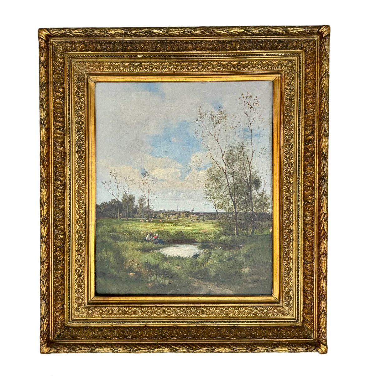 Paysage bucolique Ecole de Barbizon-photo-4