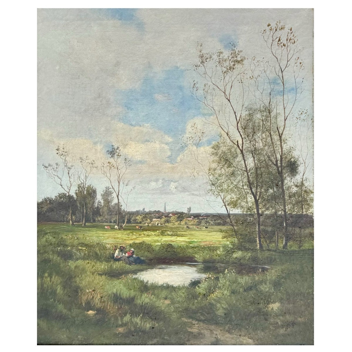 Paysage bucolique Ecole de Barbizon
