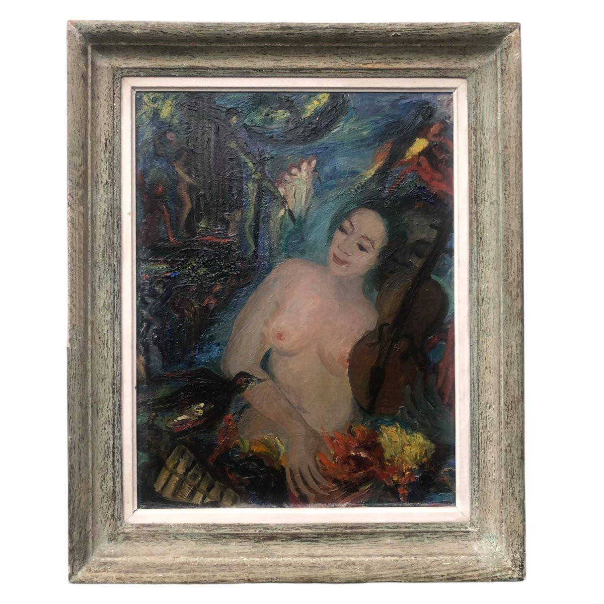 Portrait Of A Woman With A Violin By Nelly Stulz-photo-3