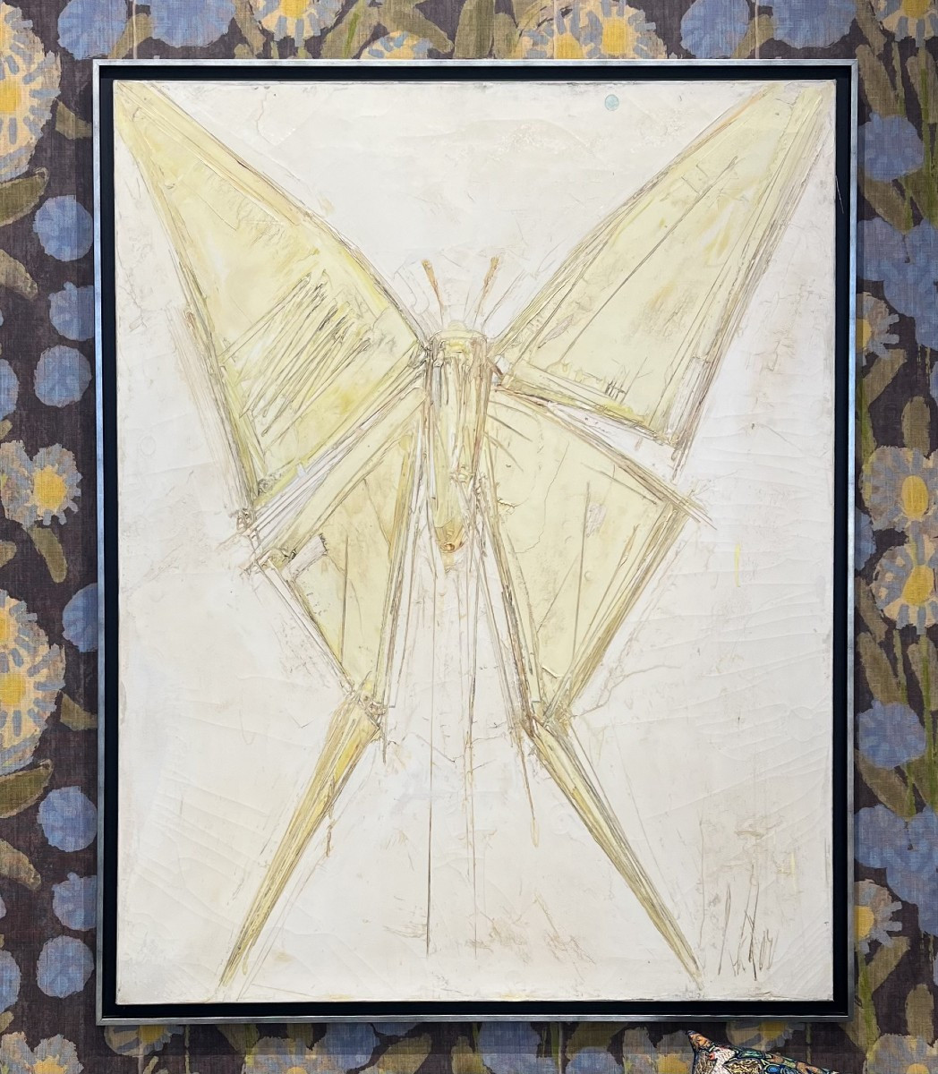 Papillon signé Marcel Recher (1926 - 2016) artiste alsacien. 