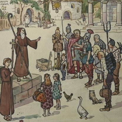 Saint Materne Preaches Christianity In A Village In The Sundgau Of Hansi-photo-3