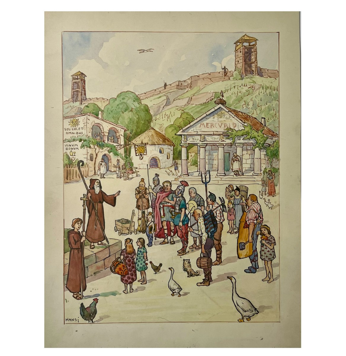 Saint Materne Preaches Christianity In A Village In The Sundgau Of Hansi