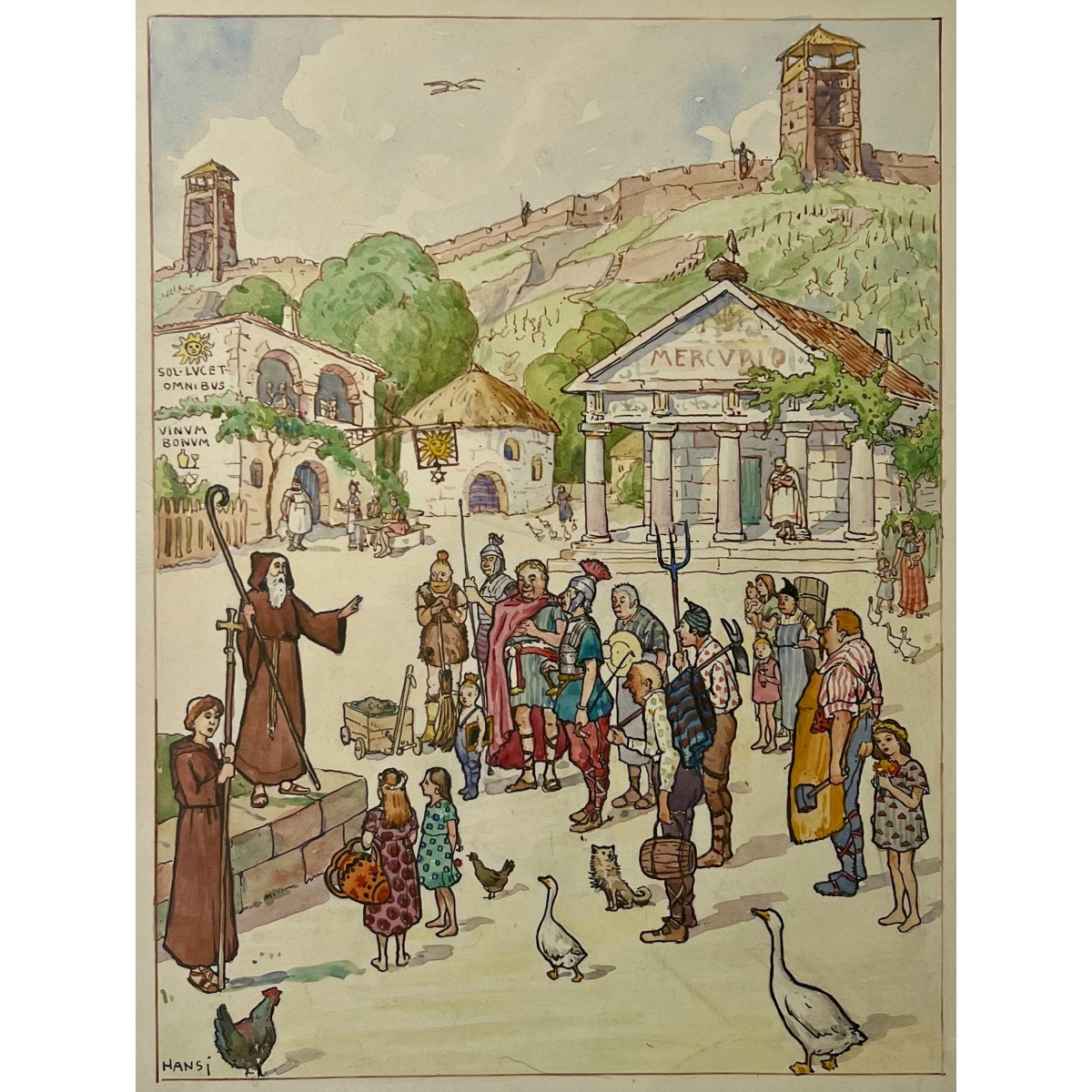 Saint Materne Preaches Christianity In A Village In The Sundgau Of Hansi