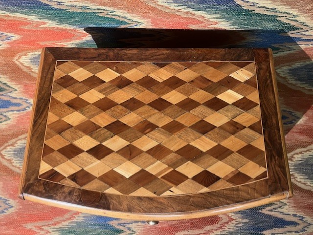 Marquetry Commode With A Curved Front, 18th Century, Alsace-photo-2