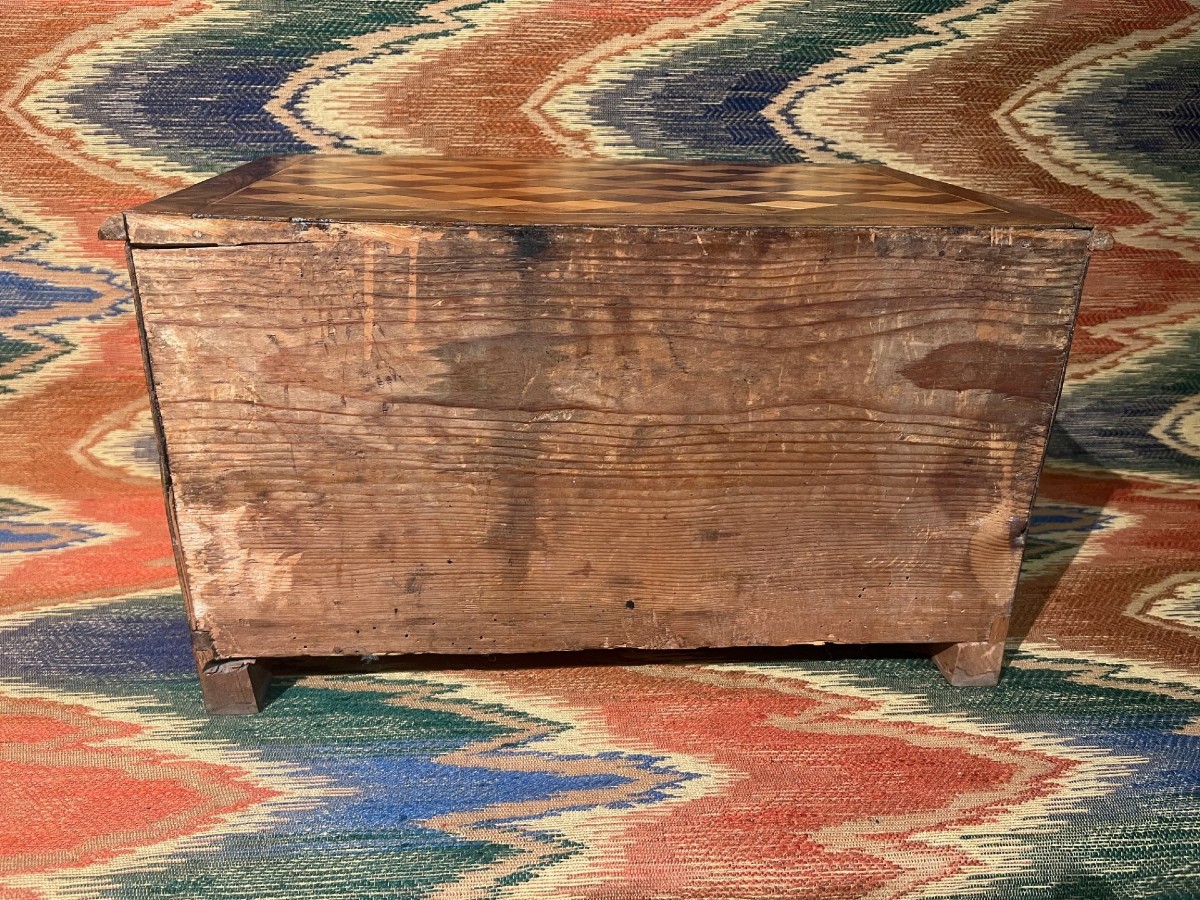 Marquetry Commode With A Curved Front, 18th Century, Alsace-photo-5