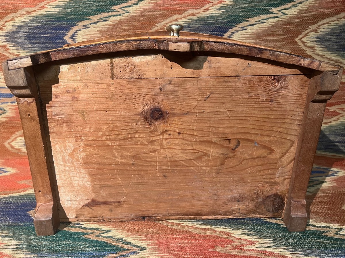 Marquetry Commode With A Curved Front, 18th Century, Alsace-photo-6