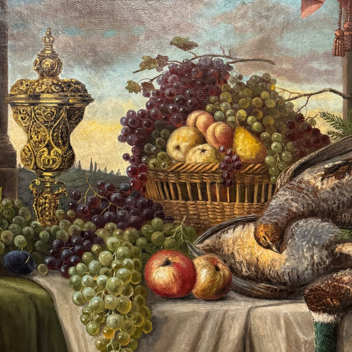 Still Life, Pheasant Hunting Table, Signed Wieduwilt (1841-1930)-photo-2