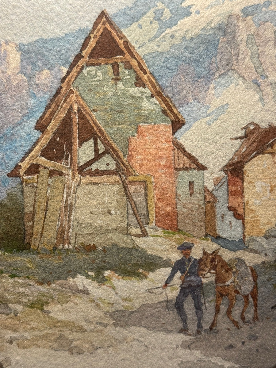 Halte de Chasseurs Alpins Hautes Alpes Massif des Ecrins datée 1895-photo-4