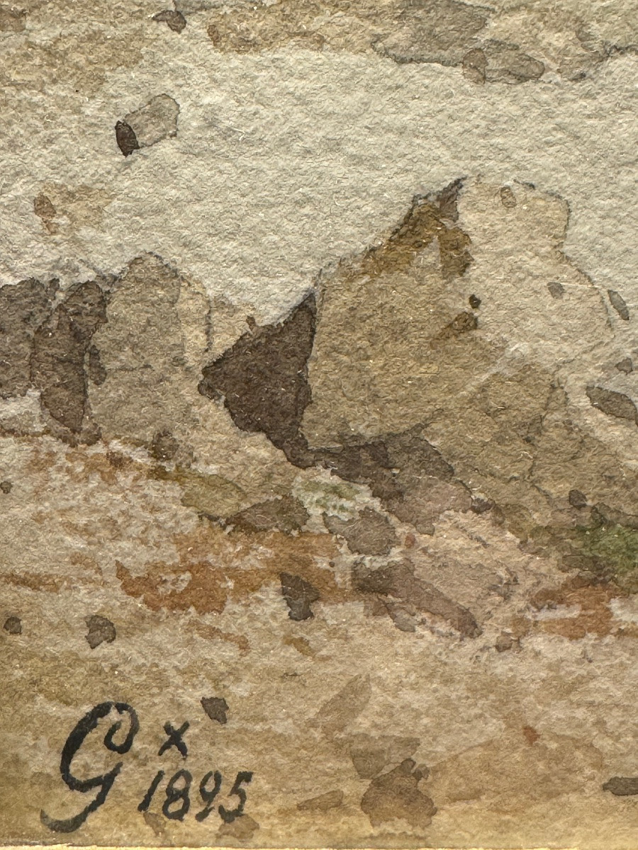 Halte de Chasseurs Alpins Hautes Alpes Massif des Ecrins datée 1895-photo-1