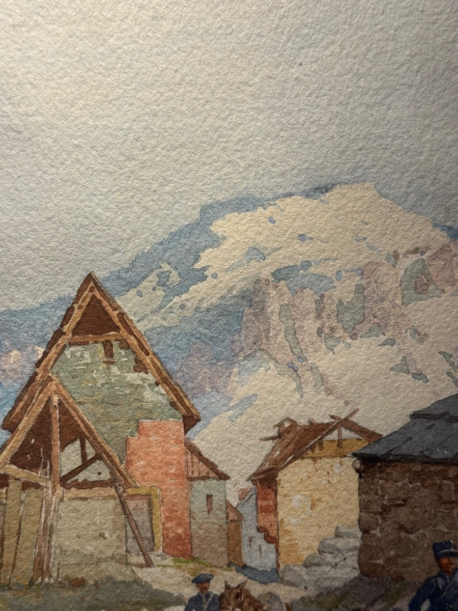 Halte de Chasseurs Alpins Hautes Alpes Massif des Ecrins datée 1895-photo-3