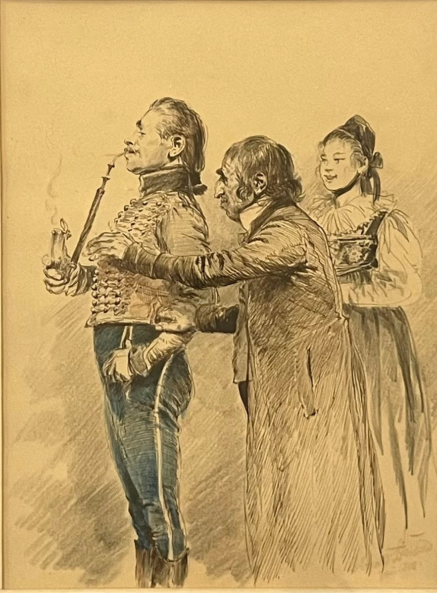 Edouard Explains: Hussar With A Pipe And Alsatian Woman -photo-3