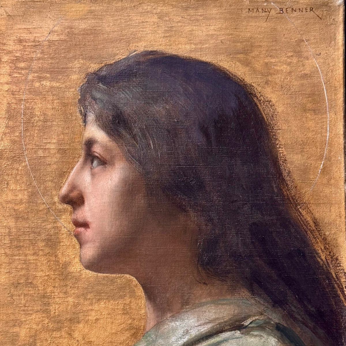 Benner Many: Jeune Italienne auréolée  -photo-3