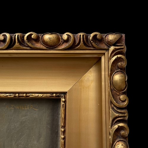 Oil On Canvas, "the Toilet" By Marie Augustin Zwiller.-photo-1