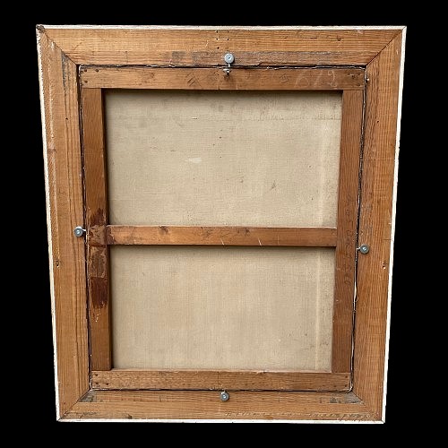 Oil On Canvas, "the Toilet" By Marie Augustin Zwiller.-photo-2