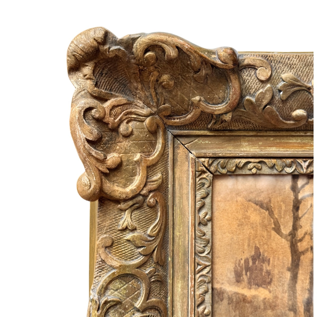 Fontainebleau Forest, Large Watercolor Signed J. Jeannot, Circa 1895-1905 -photo-1