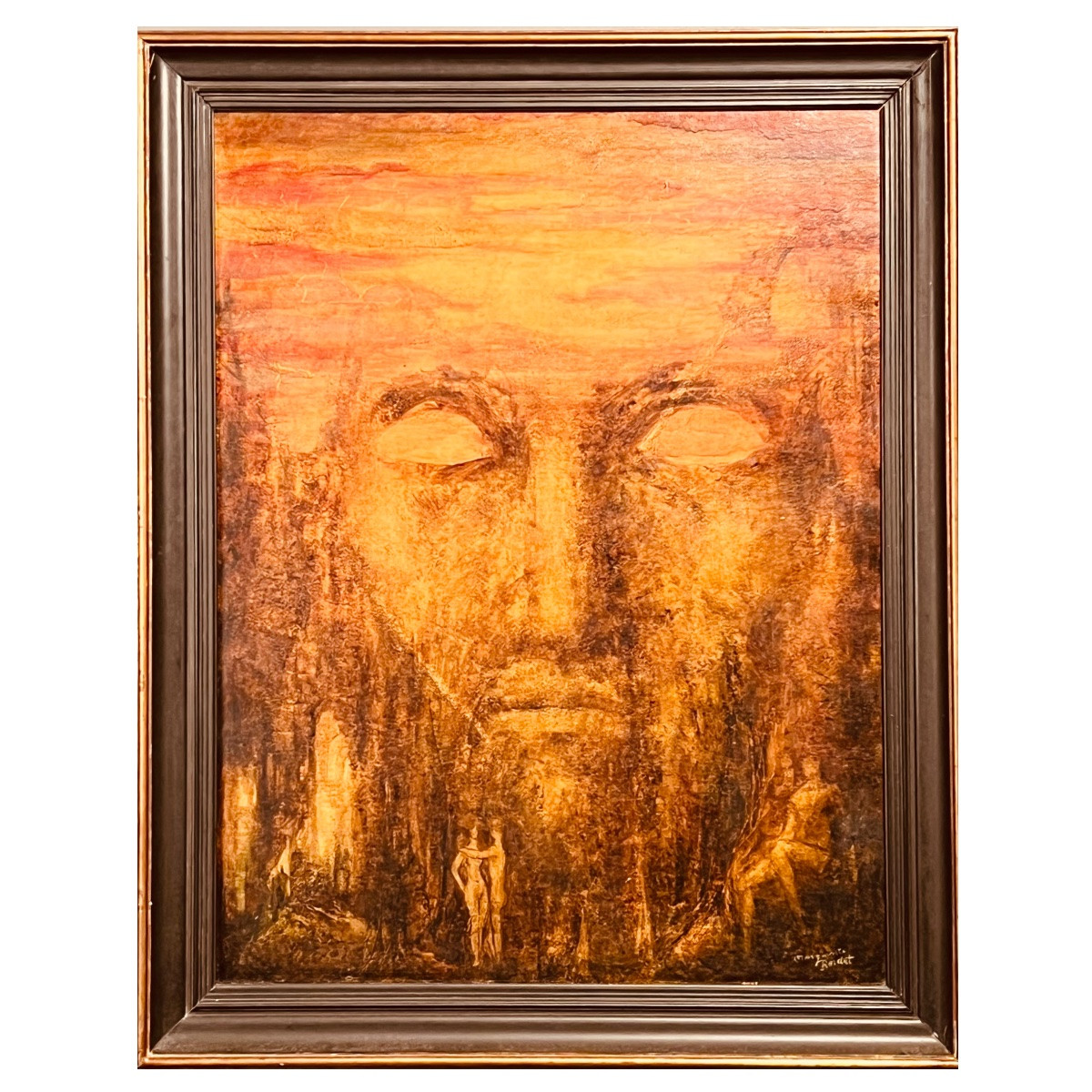 Méditation -  Huile sur toile signée Marguerite Bordet -photo-2