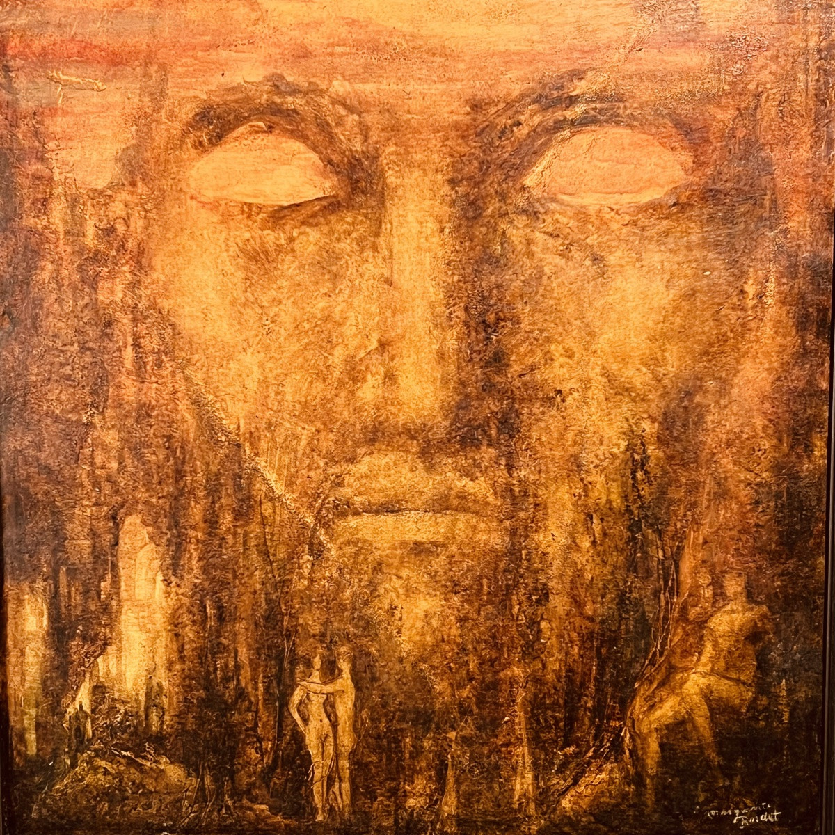 Méditation -  Huile sur toile signée Marguerite Bordet -photo-3