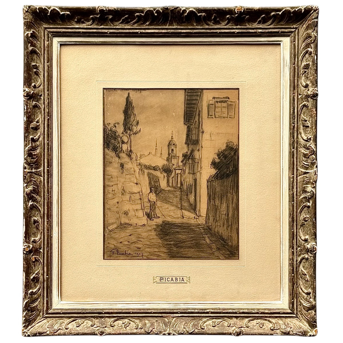 Picabia Charcoal Drawing Animated Street Fuenterrabia-photo-2