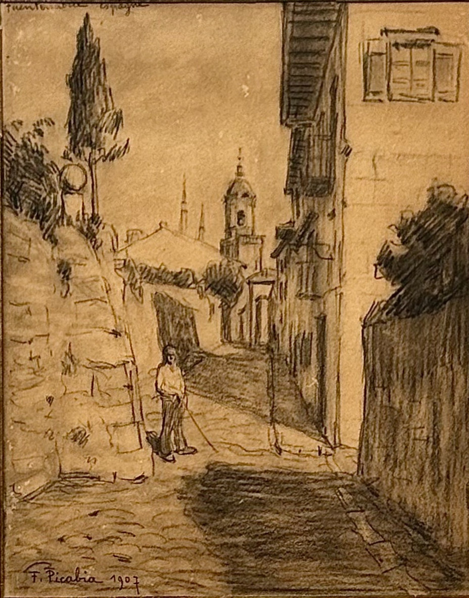 Picabia Charcoal Drawing Animated Street Fuenterrabia