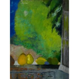 Pears At The Window In Spring - Guy Bardonne