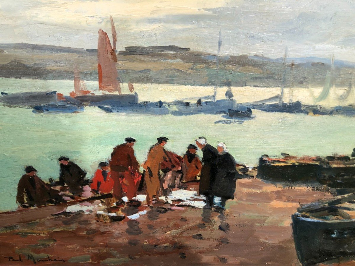 Déchargement Du Poisson Douarnenez par Paul Morchain-photo-2