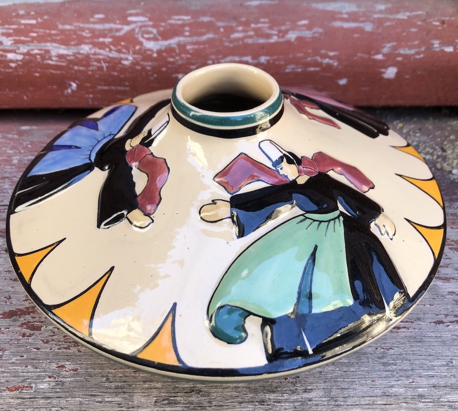 Vase With Rotating Breton Decoration By Jim Sevellec -photo-2