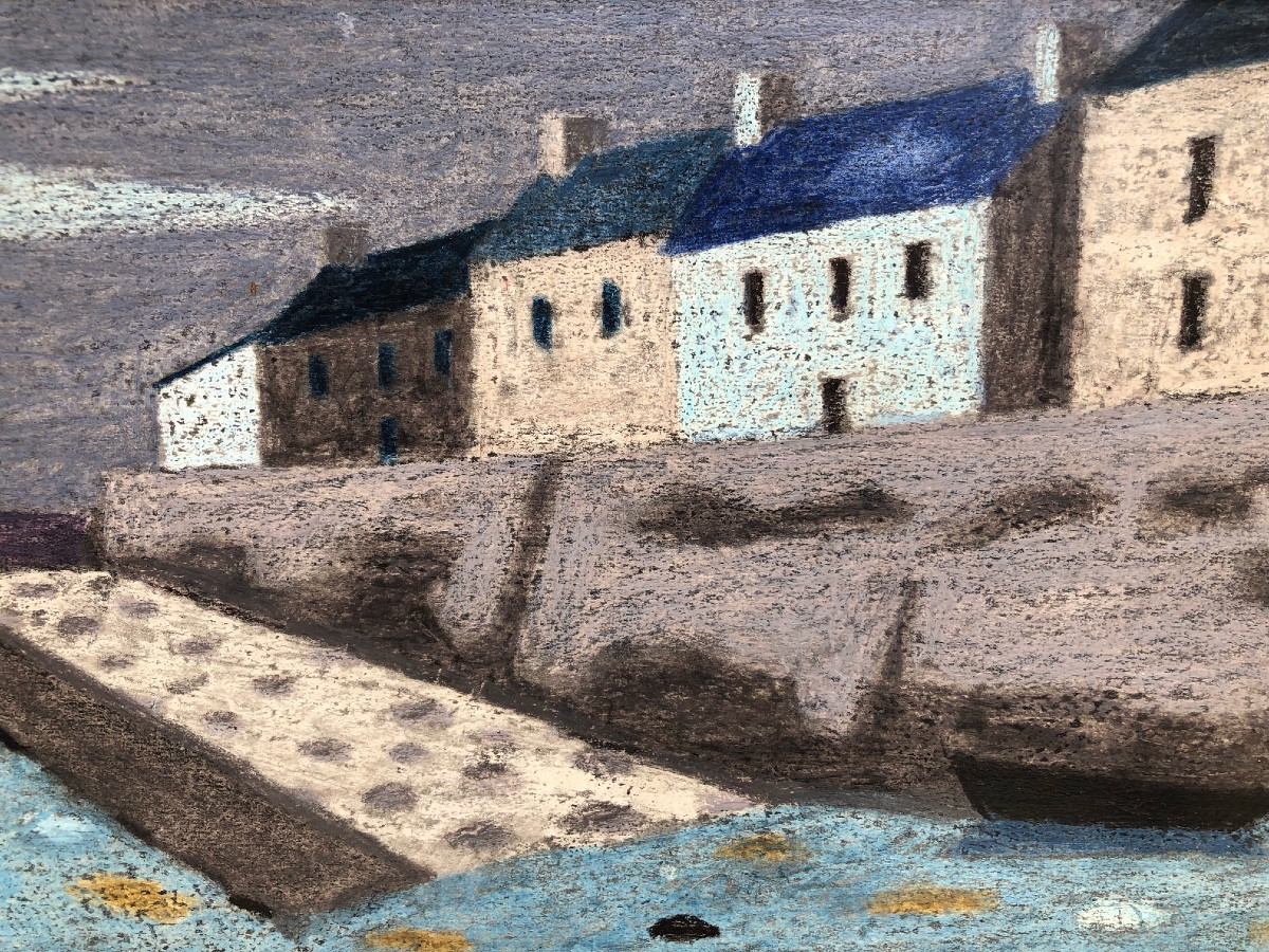 Petit port en Bretagne par André Even (1918-1997)-photo-4
