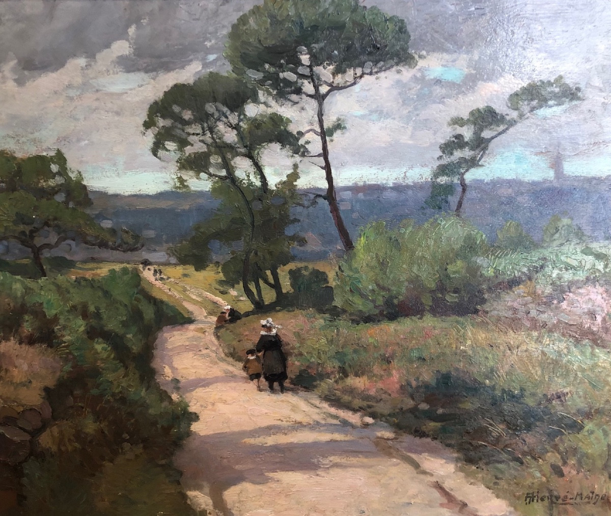  SUR LE CHEMIN EN BRETAGNE Vers le Squevel  par Jules Hervé-Mathé 