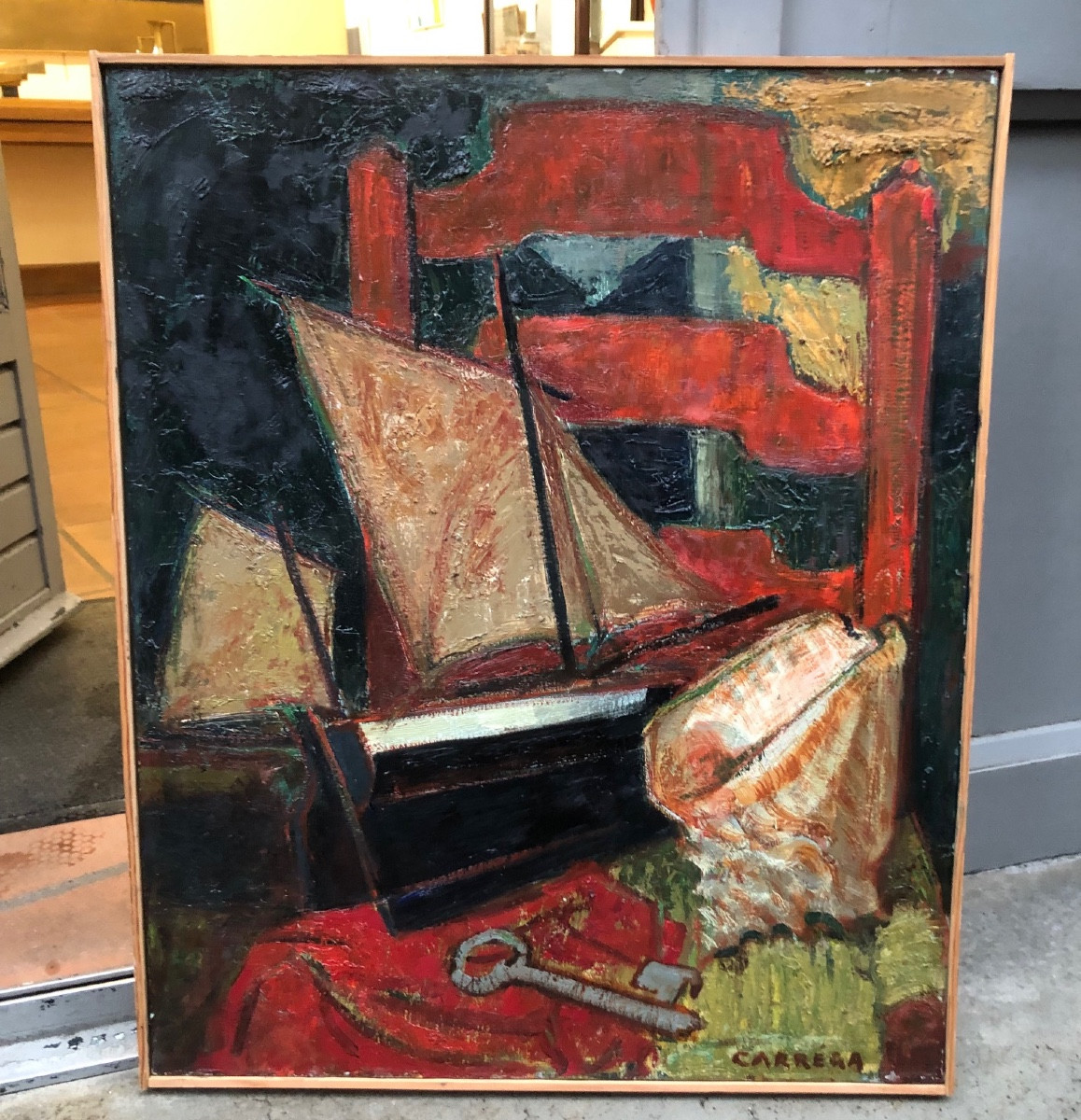 Nature morte au bateau et coquillage par Nicolas Carréga -photo-3