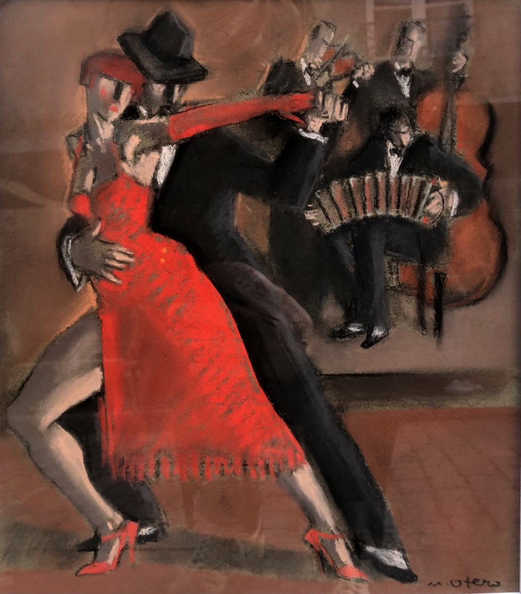 danseurs de Tango et orchestre par Mariano Otéro