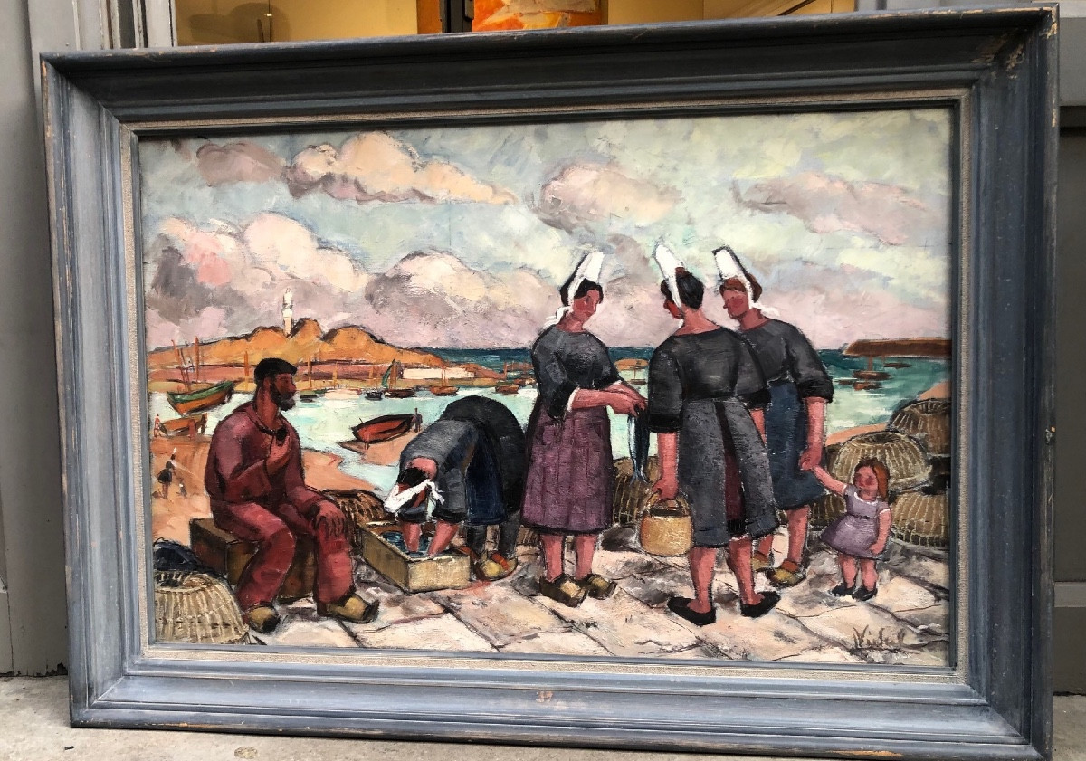 Retour de pêche, Pays Bigouden vers 1950-photo-2