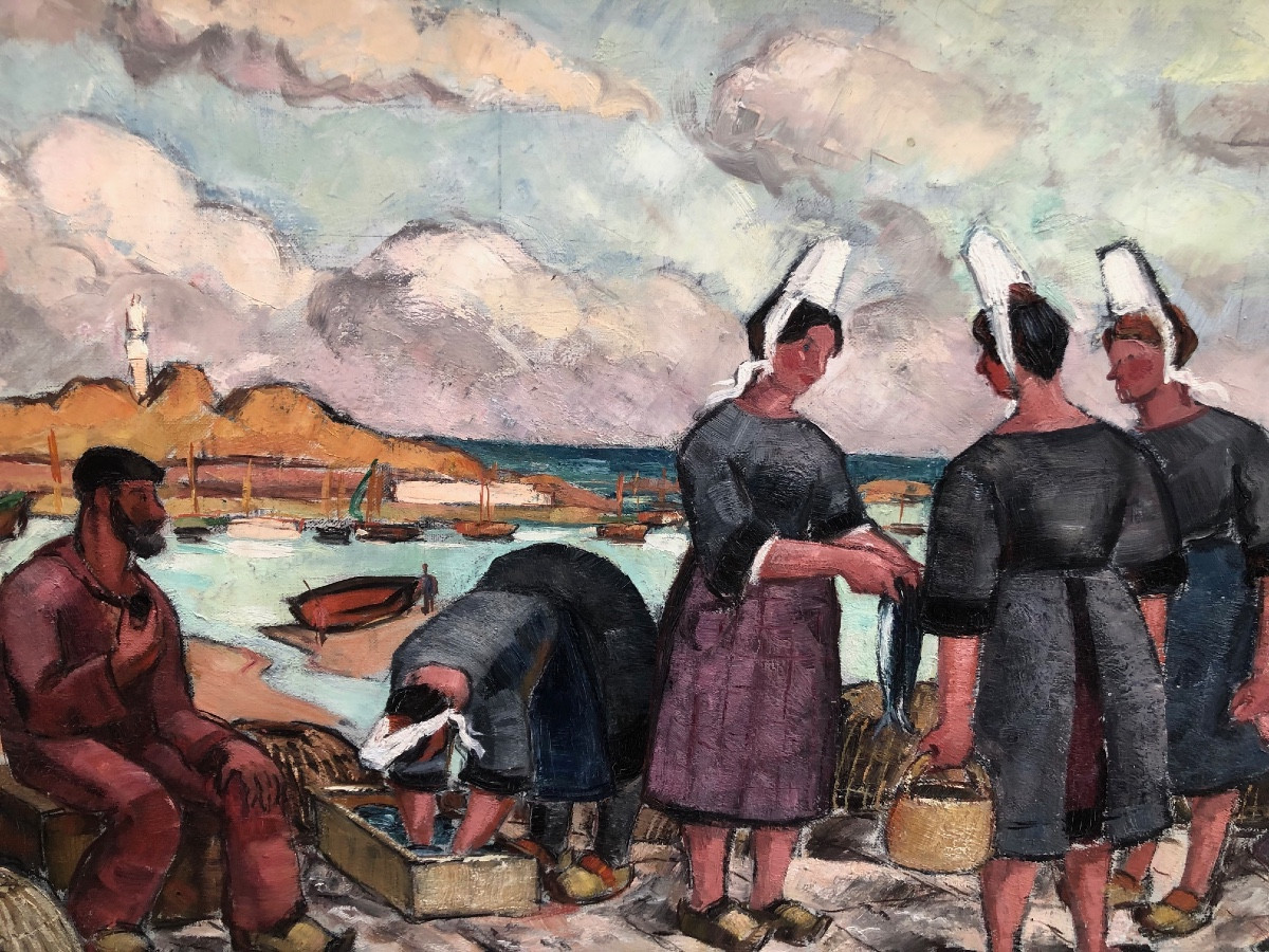 Retour de pêche, Pays Bigouden vers 1950-photo-1