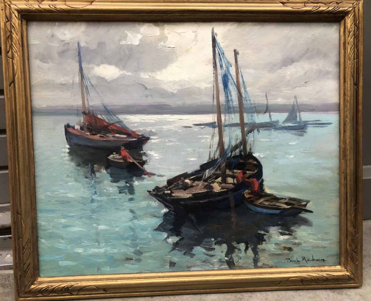 Barques sardinières à Douarnenez par Paul Morchain -photo-3