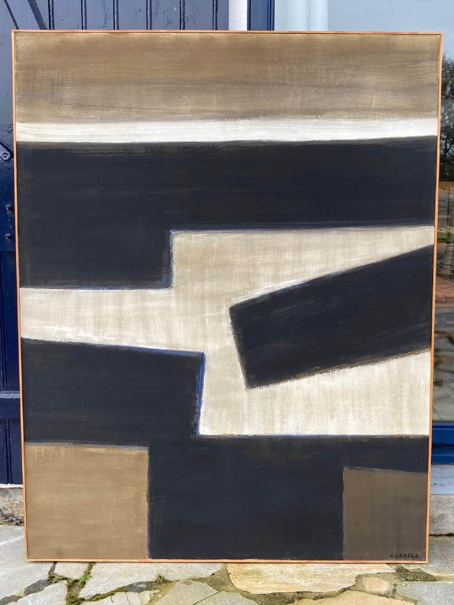 Large Oil On Canvas By Nicolas Carréga -photo-2