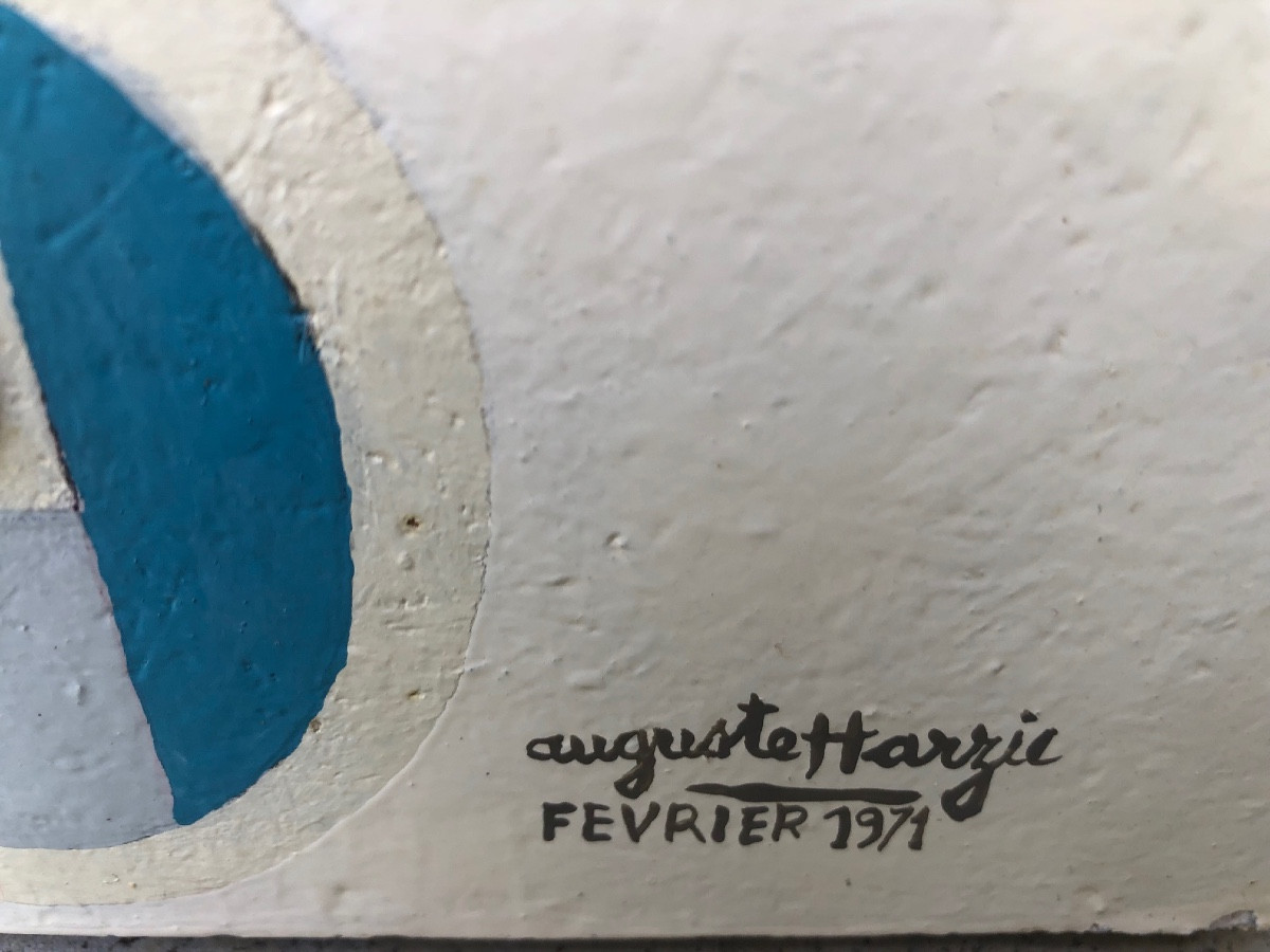 Tableau Sculpture 1971 Par Auguste Harzic -photo-1