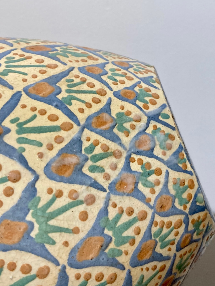 Vase art déco à motif de palmettes par René Anchierri-photo-3