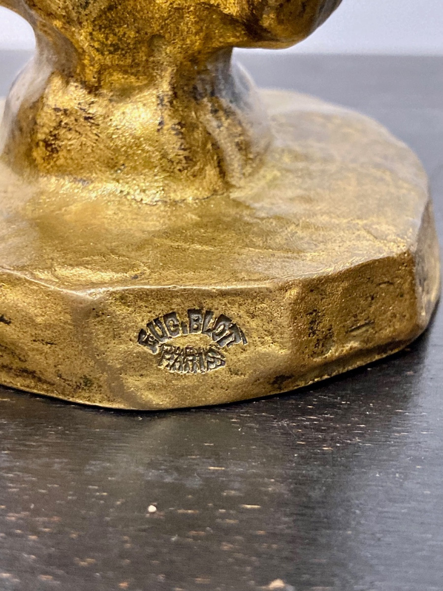 Yvonne , bronze à patine dorée par Ruth Milles-photo-1