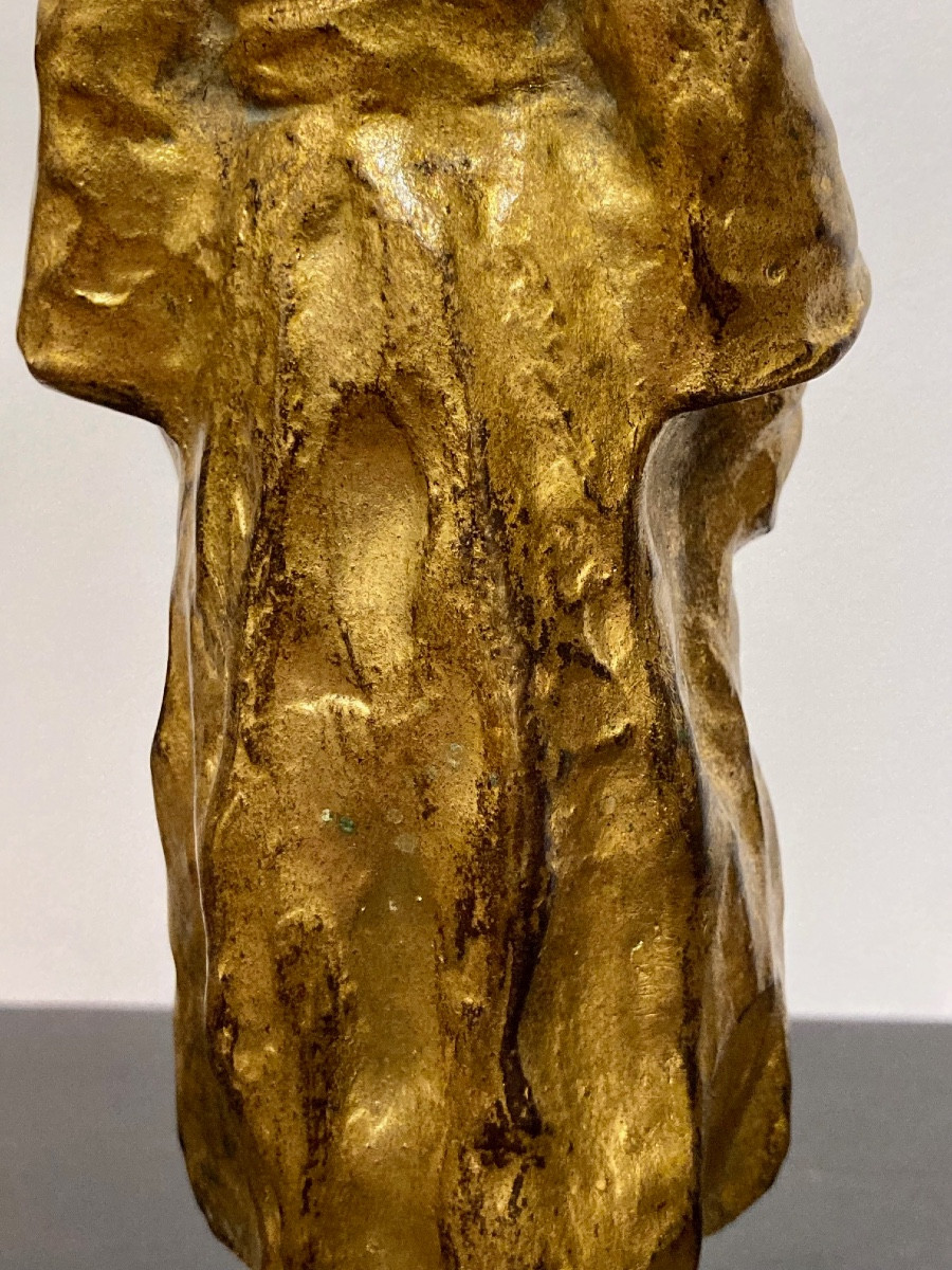 Yvonne , bronze à patine dorée par Ruth Milles-photo-2