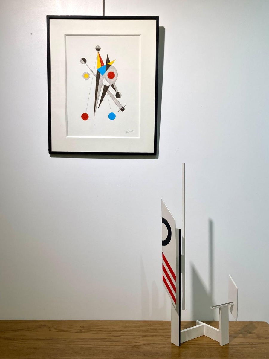 Oeuvre constructiviste signée Oscar Troneck 