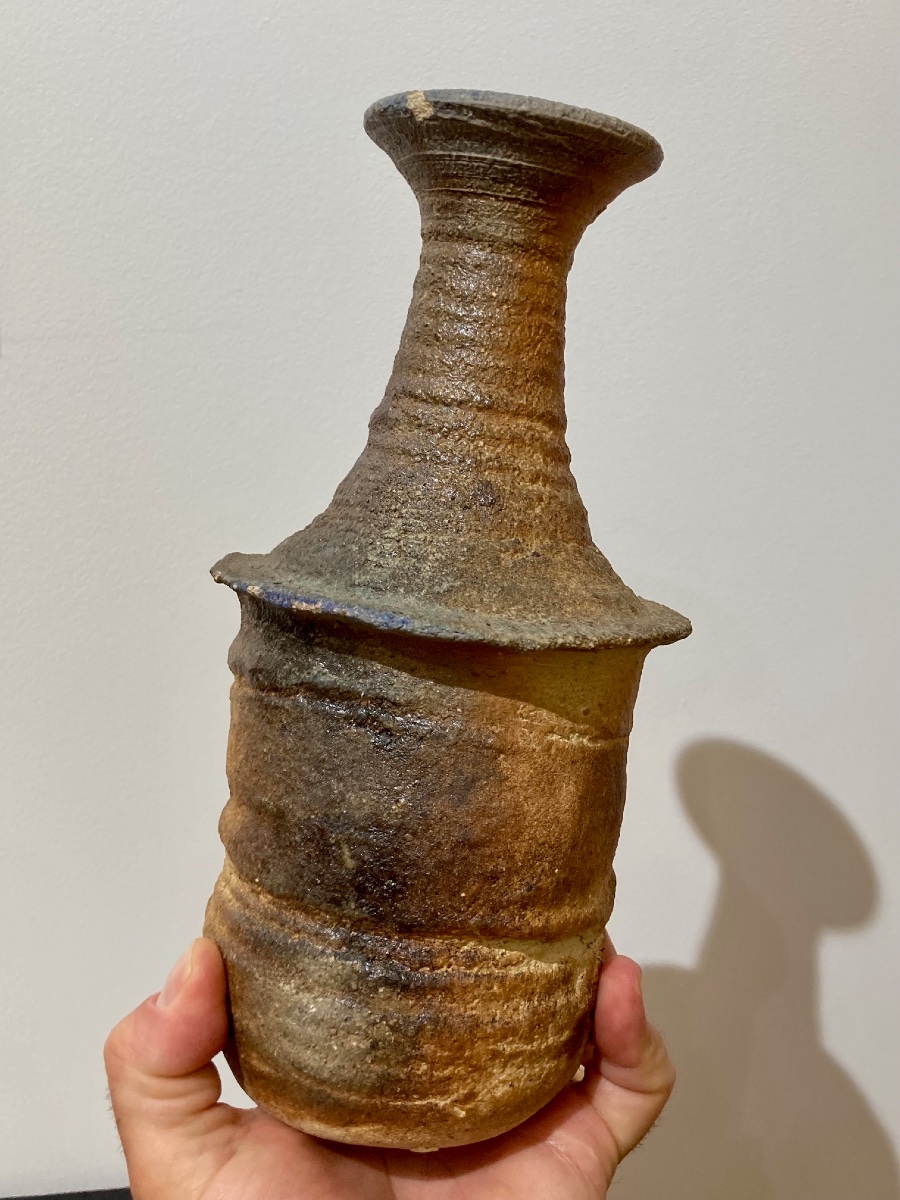 Pair Of Chamotte Clay Vases By Gérard Brossard, La Borne -photo-5
