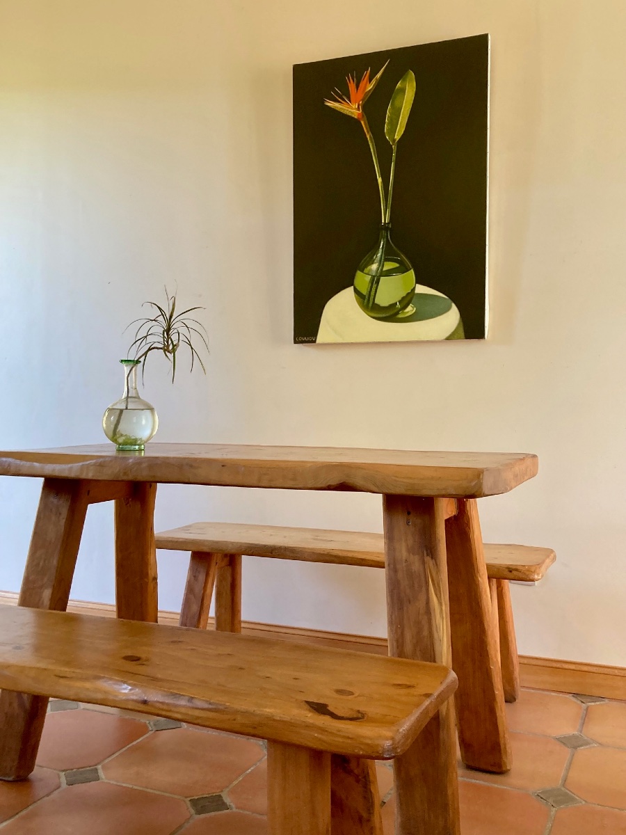 Ensemble Salle à manger brutaliste - Table et deux bancs - Circa 1960 -ERA Perriand-photo-3
