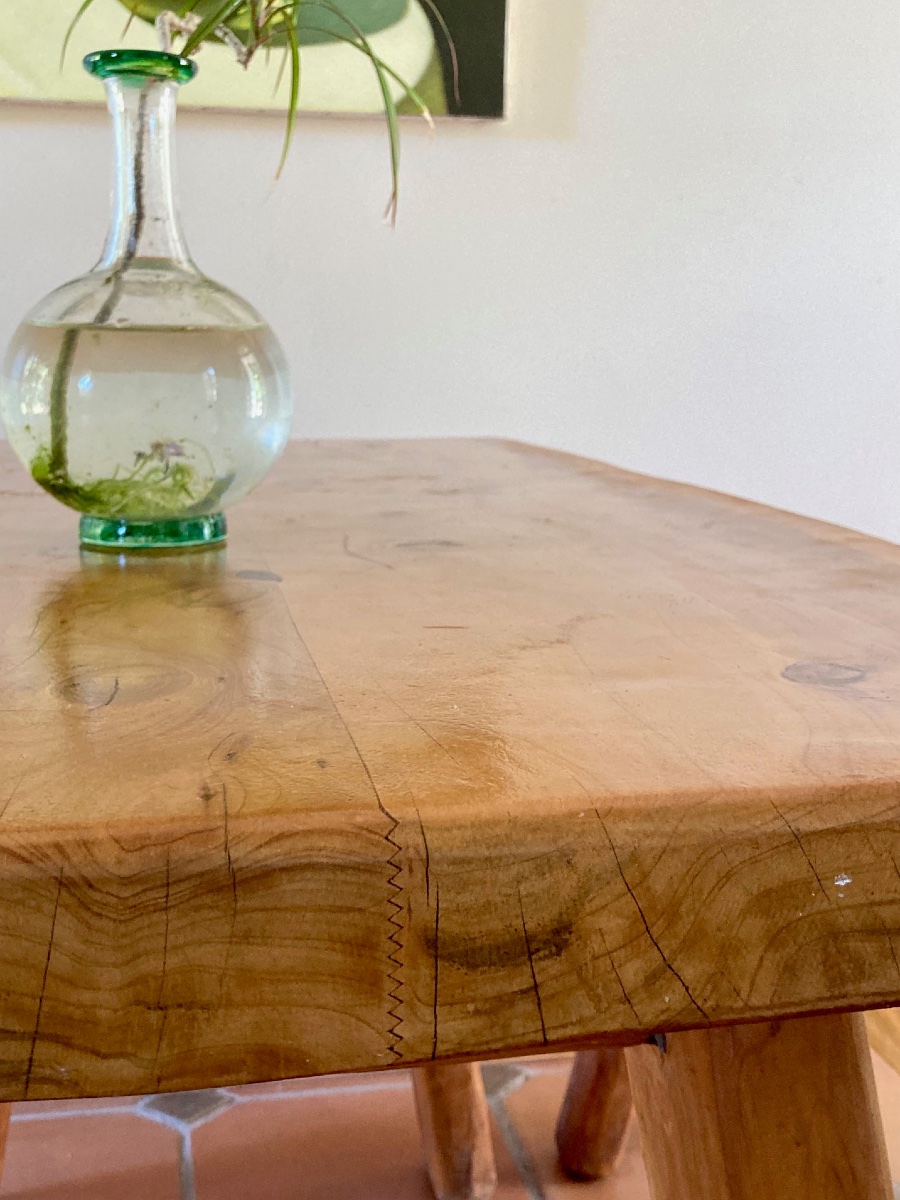 Ensemble Salle à manger brutaliste - Table et deux bancs - Circa 1960 -ERA Perriand-photo-3