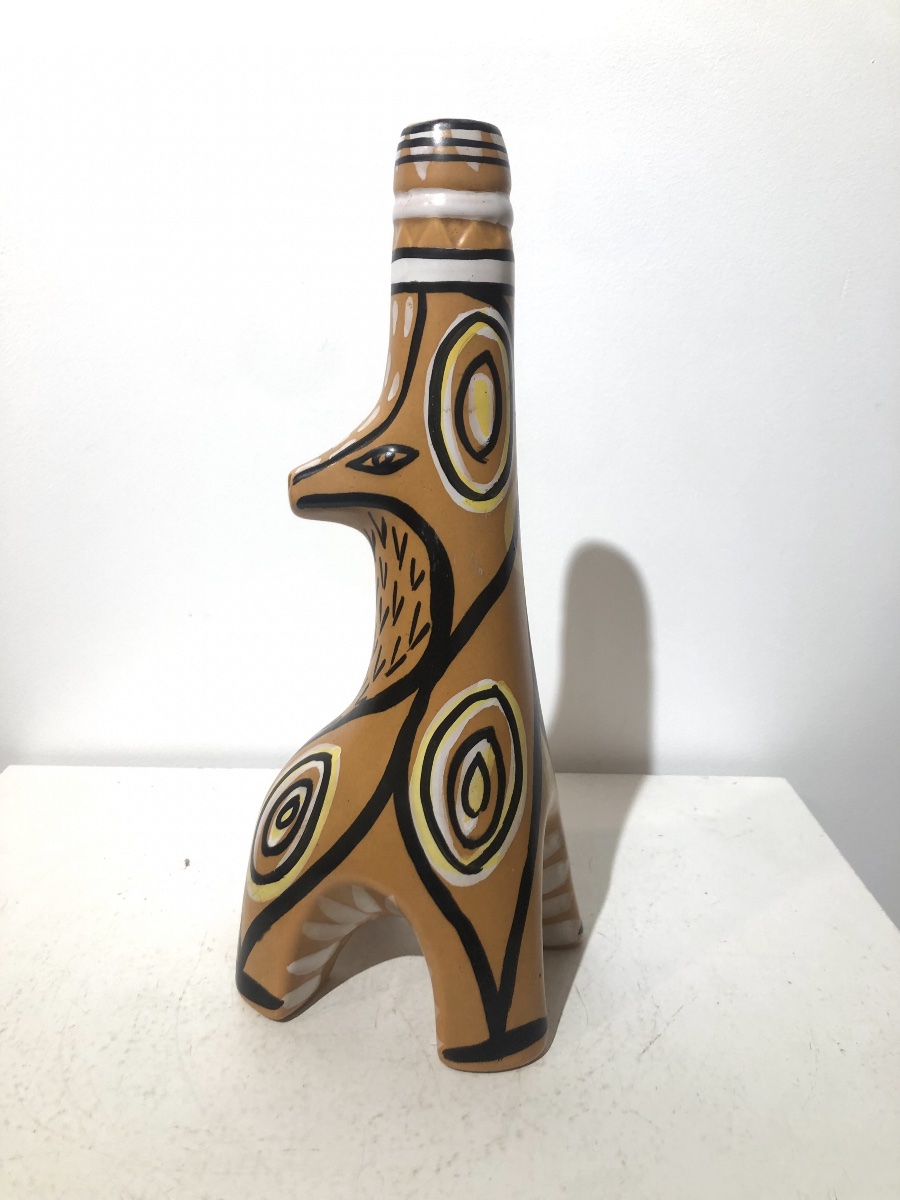 Keraluc , Pierre Toulhoat vase zoomorphe en grès émaillé-photo-3