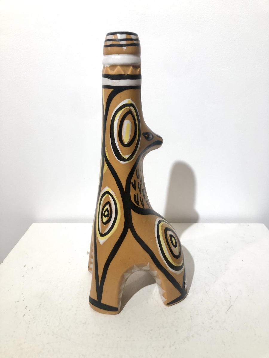 Keraluc , Pierre Toulhoat vase zoomorphe en grès émaillé-photo-4