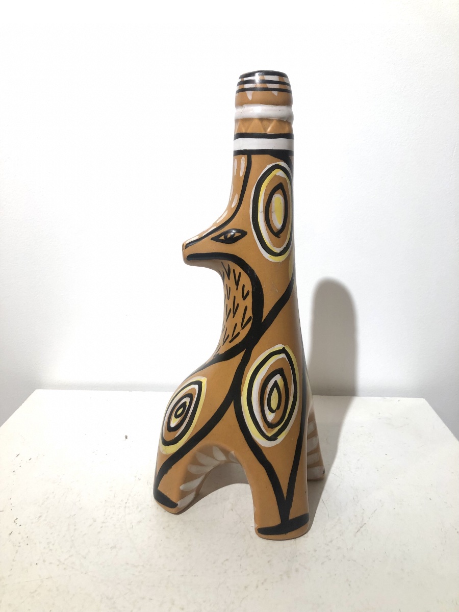 Keraluc , Pierre Toulhoat vase zoomorphe en grès émaillé