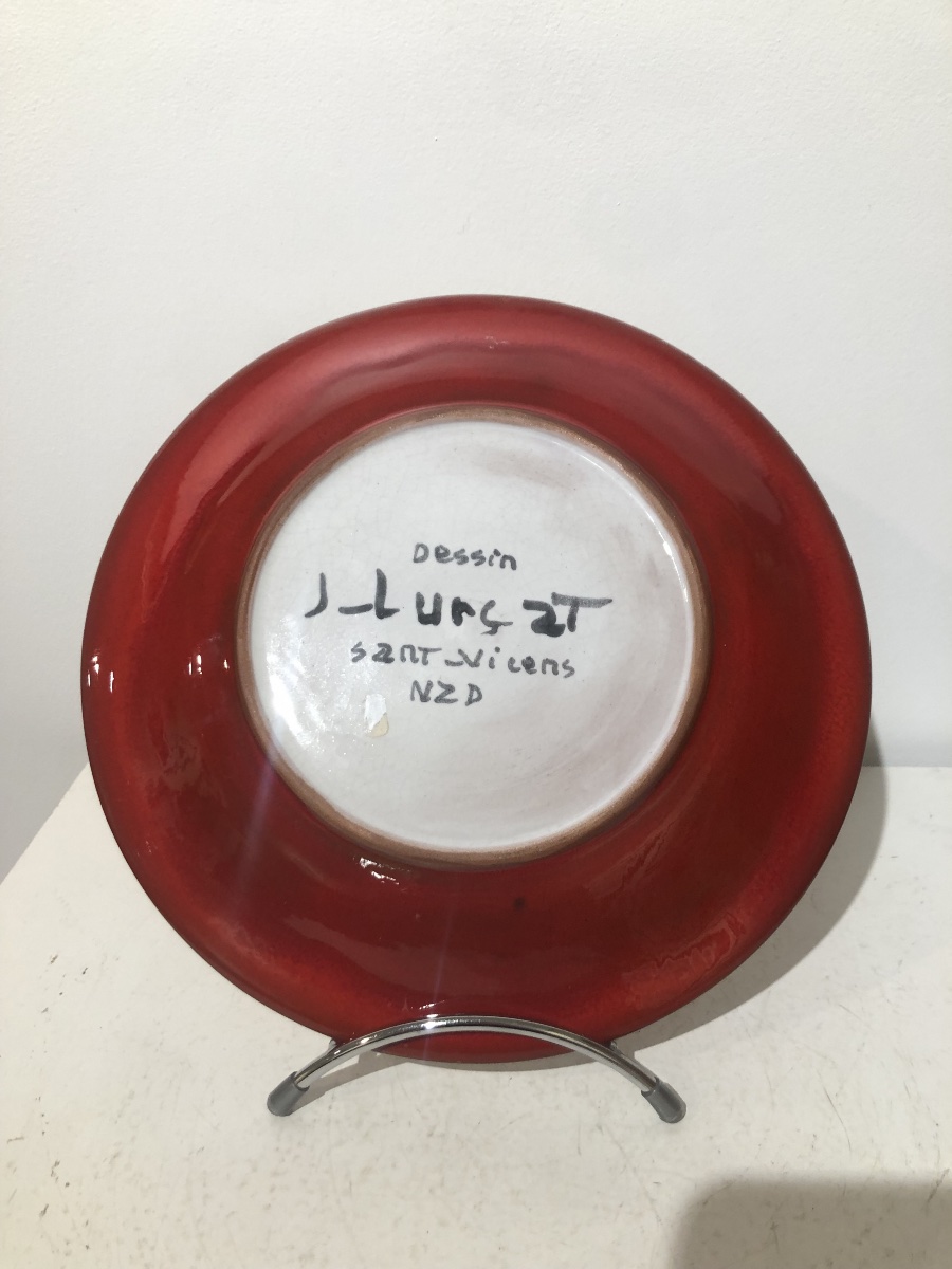 Jean Lurçat For Sant Vicens: Plate With Character And Foliage Motifs -photo-2