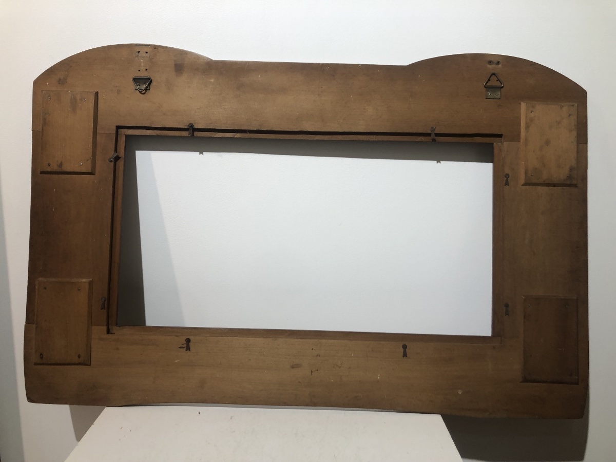 Encadrement Art nouveau feuillure : 27 x 50 cm -photo-3