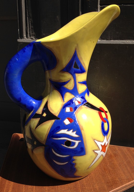 Pichet En Céramique à Motif De Lune et feuillages 