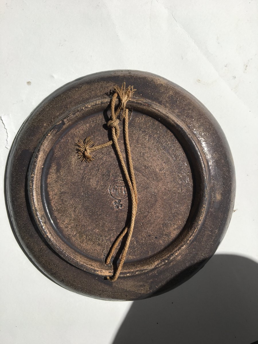 Assiette En Céramique émaillée Par André Metthey -photo-1