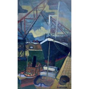 Le port du Havre 1954